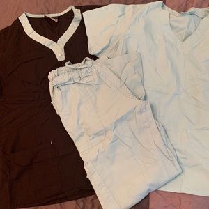 Black & Blue Scrub Set